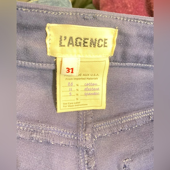 l'agence purple pants WOMENS FAUX LEATHER SIZE 31 STRAIGHT LEG - Picture 2 of 3